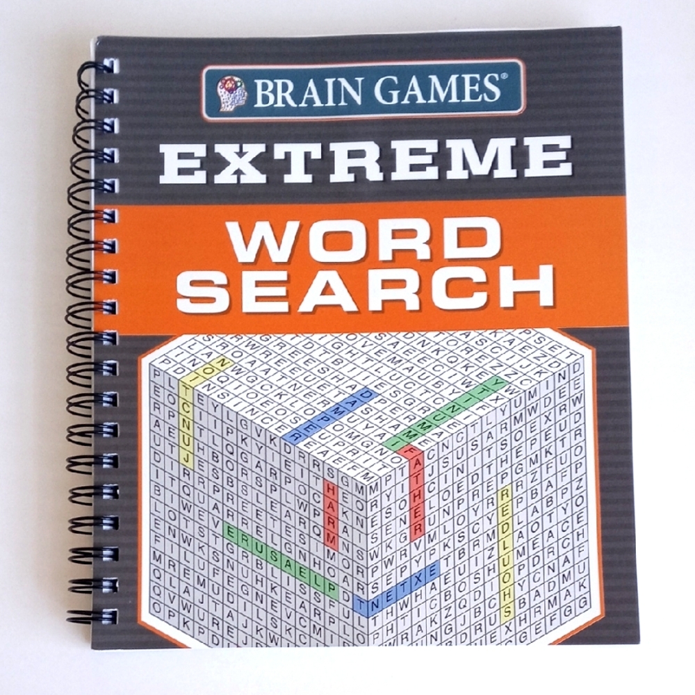 Brain Games Extreme Word Search With  Easy To Use Spiral Binding